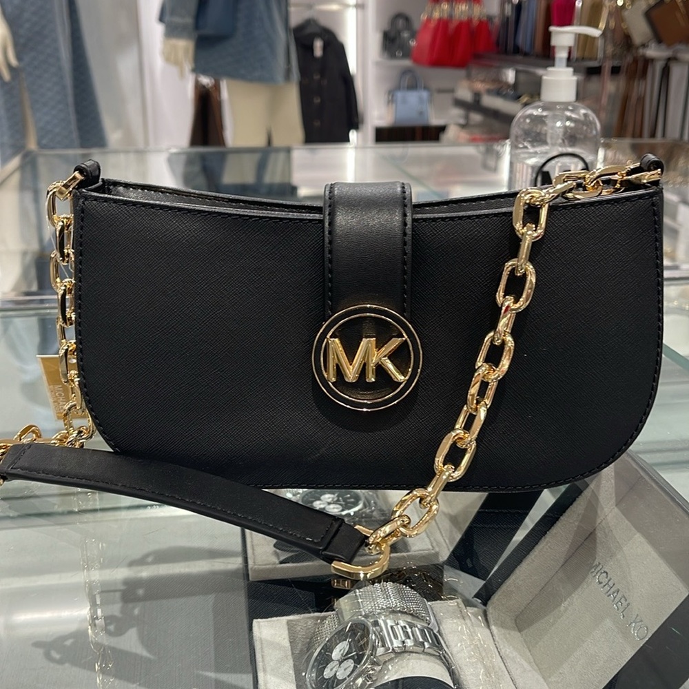 MICHAEL KORS
Carmen Small Shoulder Pochette Bag
Black 
NWT - Picture 12 of 16
